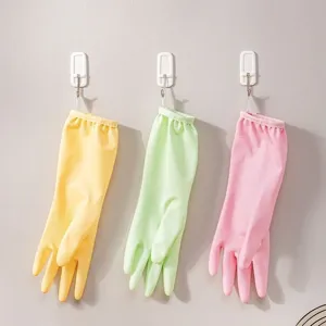 Durable waterproof household cleaning gloves, long hanging dishwashing gloves multi-color