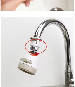 Kitchen faucet aerator splash-proof water saving nozzle 3-mode adjustable extender tool