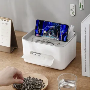Multifunktionale Tuenbox Tischorganizer mit Handyhalterung und Stiftehalter für Buero