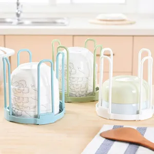 Plastic bowl drying rack kitchen dish organizer detachable tableware storage holder stand
