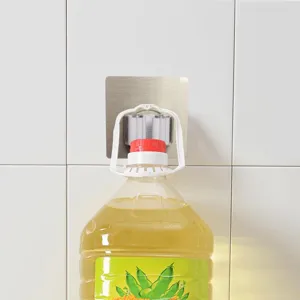 Strong self-adhesive mop broom holder wall mount hanging hook for kitchen and bathroom storage