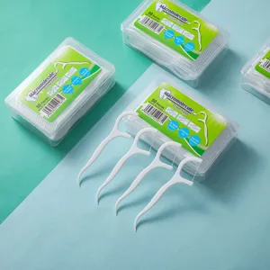 Portable Disposable Dental Floss Picks Box High Tension Plastic Dental Floss Box Toothpicks For Home Oral Cleaning