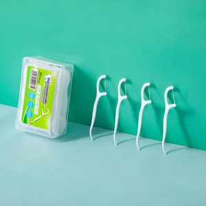50 Pcs Disposable Dental Floss Picks Boxed Plastic Toothpicks Oral Care Tool Main