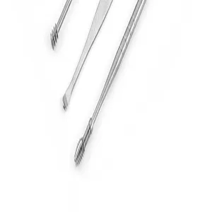 RVS oorreiniger detailopname, draagbare metalen oorsmeer reinigingstool set voor dagelijks.