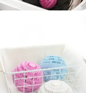 TPR laundry balls detail view showing anti-tangle design, durable washing machine accessories.