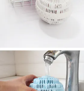 TPR laundry ball for washing machine anti tangling, large size cleaning accessory detail view.