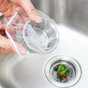 Disposable kitchen sink filter mesh bags anti-clogging garbage strainer nets 100pcs