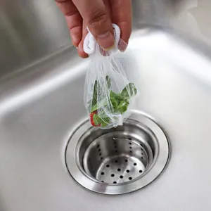 Kitchen sink strainer mesh bags disposable anti-clogging filter net for food waste disposal.