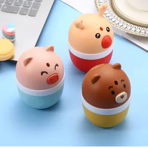 Cute cartoon animal press-type automatic pop-up toothpick dispenser container home.