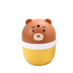 Cute cartoon bear press-type automatic pop-up toothpick dispenser household storage box