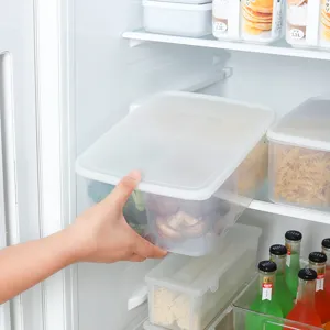 Klare Kunststoff-Kühlschrank-Aufbewahrungsbox mit luftdichtem Deckel für Küche und Gemüse.