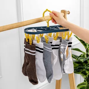 Appendino in plastica con clip per calze intimo stendibiancheria antivento casa utile