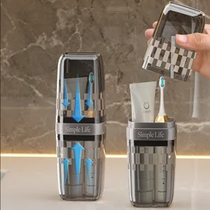 Portable Travel Mouthwash Cup Toothbrush Storage Case Plastic Leakproof Washing Cup Household Bathroom Tumbler Cup
