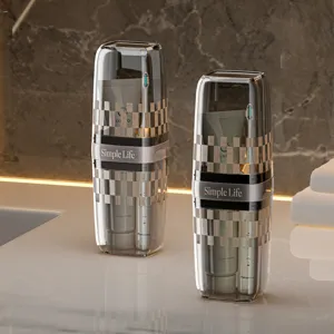 Transparent travel toothbrush holder set with toothpaste storage cup for bathroom