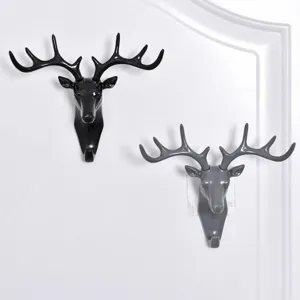 Gancio Da Muro A Testa Di Cervo Creativo Moderno Minimalista Plastica ABS Appendiabiti Decorativo Per Soggiorno Camera Da Letto Casa