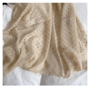 Eleganter, leichter Polka-Dot-Schal für Damen, weicher Frühlings- und Herbst-Modeschal.