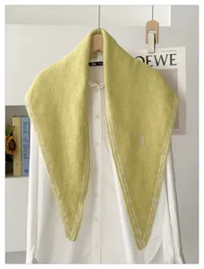 Bufanda chal de punto verde para mujer otonio invierno calida versatil triangulo