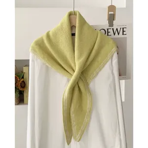 Mujer bufanda triangular de punto acogedora cálida invierno chal elegante suave casual para cuello