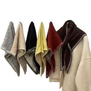 Mujer invierno punto bufanda triángulo suave cálido chal casual versátil cuello