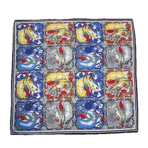 Luxus Seidenschal Damen quadratisch Mode Pferd Druck elegante Schal Sommer Sonnenschutz