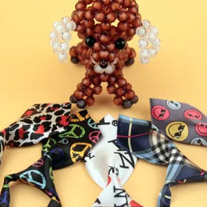 Kids Pets Cartoon Print Polyester Necktie Adjustable Neck Tie For Children Performance Daily Fashion