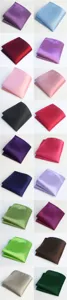 Pañuelo de bolsillo de satén de color sólido para hombre boda fiesta ropa formal accesorio