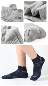 Atmungsaktive Sportsocken mit atmungsaktivem Netz und dicker Frotteesohle für Laufen.