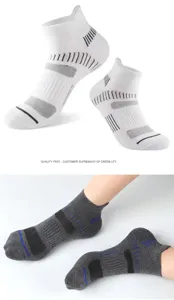 Herren Sport-Sneakersocken mit atmungsaktivem Mesh und Frotteesohle für Laufsport Fitness.