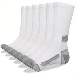 Calze sportive uomo bianche e grigie traspiranti comode calzini da basket pacco