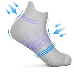 Breathable mesh sports ankle socks, lightweight athletic short socks for daily training.