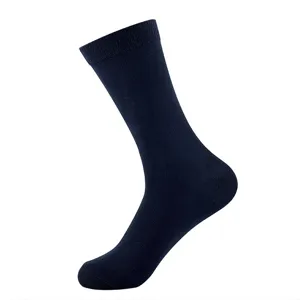 Men's breathable solid mid-calf casual dress socks close-up view detailed texture fabric