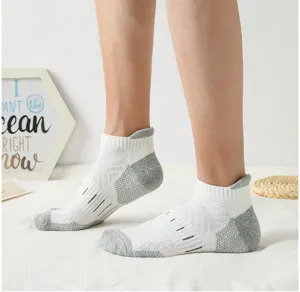 Breathable men's athletic ankle socks with mesh design, perfect for running, sports and daily wear.