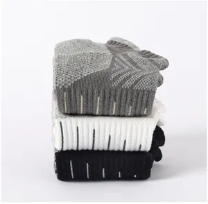 Detail shot of athletic mesh socks, breathable running cotton socks with ribbed grip design.