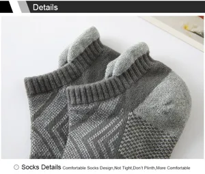 Close-up detail of athletic running socks with breathable mesh and heel tab protection.