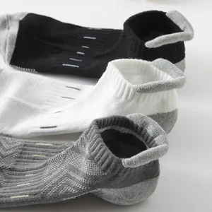 Men's athletic ankle running socks with heel tab, breathable mesh cotton sport socks 3-pack