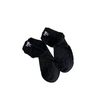Black mesh ankle socks for women with cute bow detail, breathable thin summer socks.