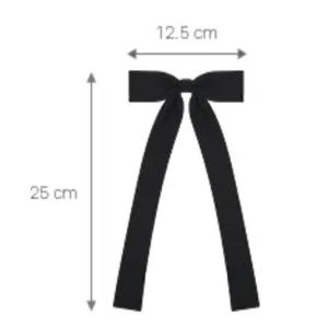 Pajarita de cinta negra uniforme JK prenodada poliéster accesorio de moda elegante