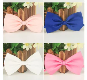 Nœud papillon en polyester uni pour adultes et enfants. Nœud papillon coloré tendance.