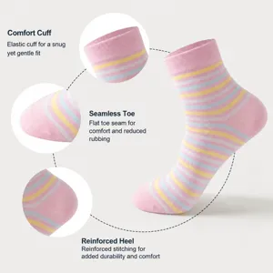 Women's Casual Striped Sports Mid Tube Socks Breathable Sweat Absorbent Polyester Daily Fashion Socks