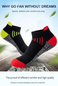 Men athletic sports socks breathable moisture wicking short ankle socks for running outdoor fitness