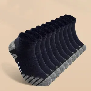Herren Sport-Laufsocken mit dickem Frotteeboden, atmungsaktive und schweißableitende Kurzsocken.