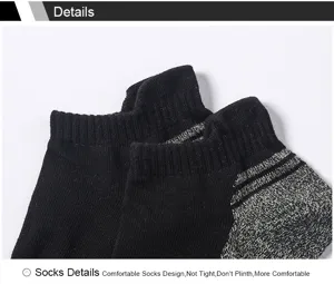 Close-up view of athletic short socks featuring ribbed cuffs, heel tabs, and breathable fabric.