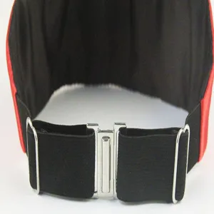 Red kids cummerbund detail with elastic band and metal buckle for formal dress and party wear.