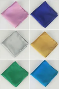 Heren effen kleur polyester pochet kostuum zakdoek zakdoekje zaken huwelijk kleurrijk