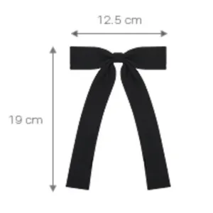 Clásico lazo pajarita negro uniforme JK, accesorio de poliéster de moda unisex para todos.