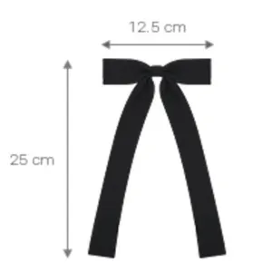 Pajarita larga negra unisex de poliéster cinta uniforme JK accesorio de moda traje