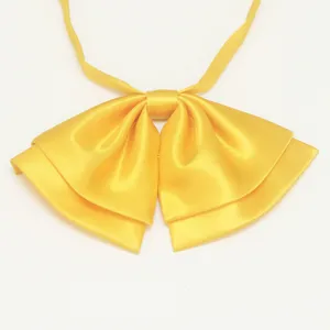 Fiocco doppio in raso giallo uniforme JK carino colletto da studentessa giapponese
