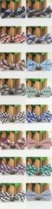 Classic plaid bow tie detail, multi-color children formal wear accessories showcase.