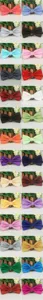 Classic polyester jacquard solid color bow tie for business and casual wear, multiple colors.