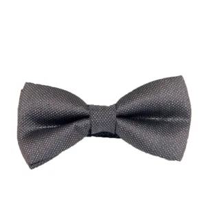 Farfallino Uomo Filo Argento Sera Poliestere Jacquard Tinta Unita per Matrimonio Elegante